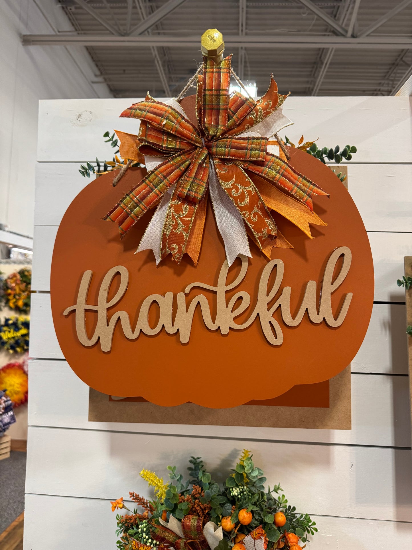 Thankful Pumpkin Door Hanger