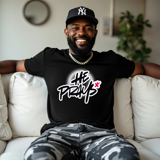 He Prays T-Shirt