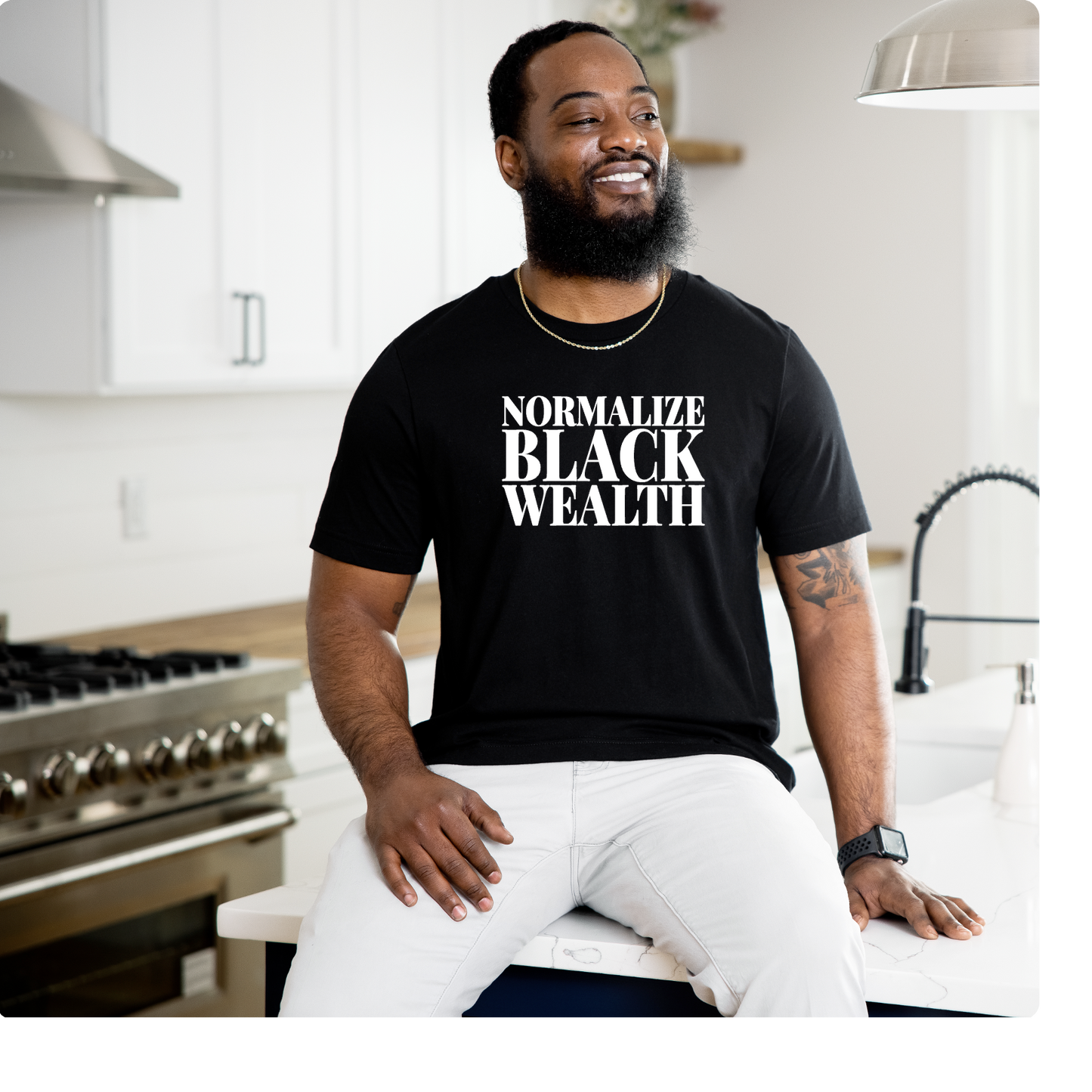 Normalize Black Wealth Tee – Bold. Powerful. Necessary.