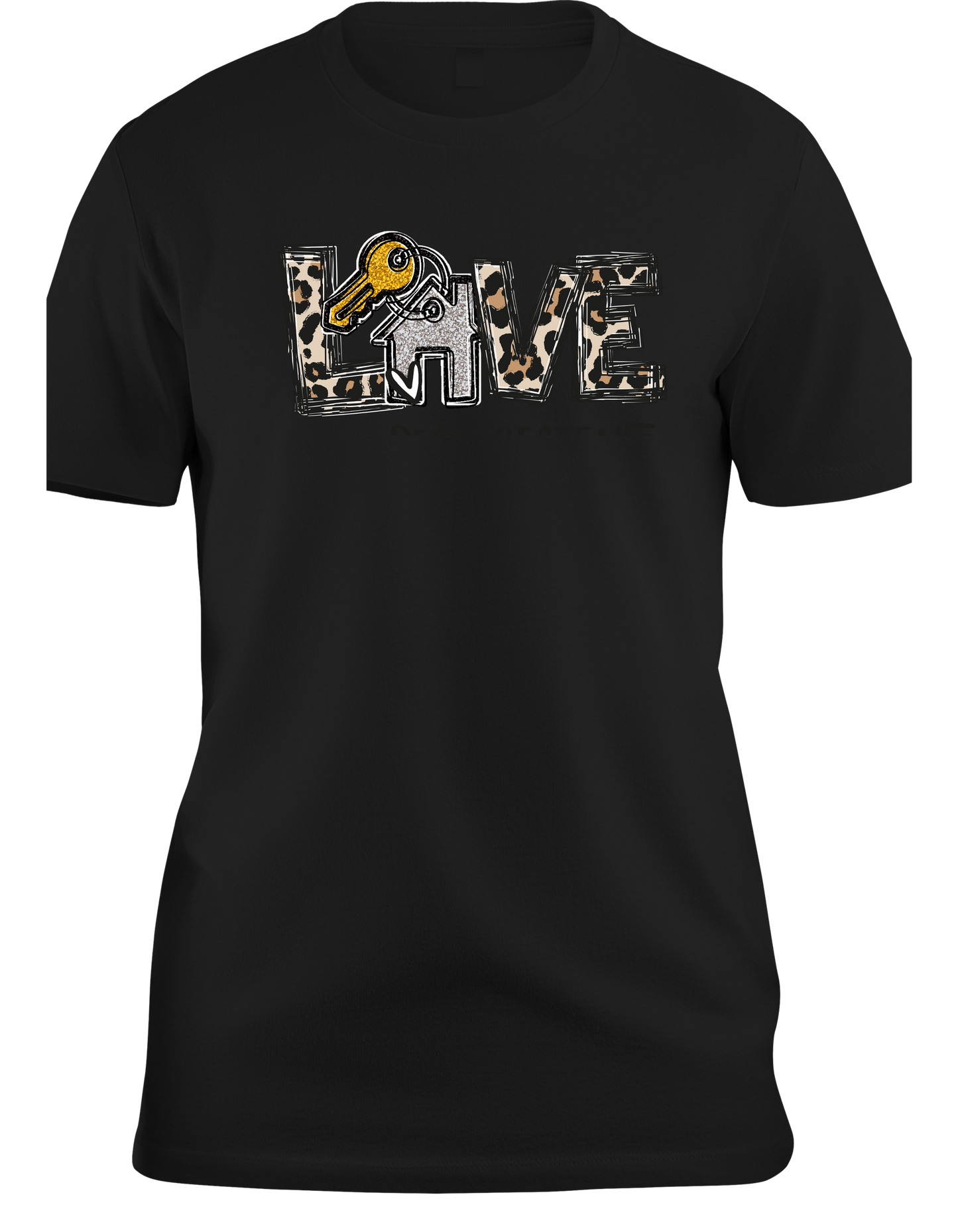 LOVE Real Estate Tee – Leopard Edition